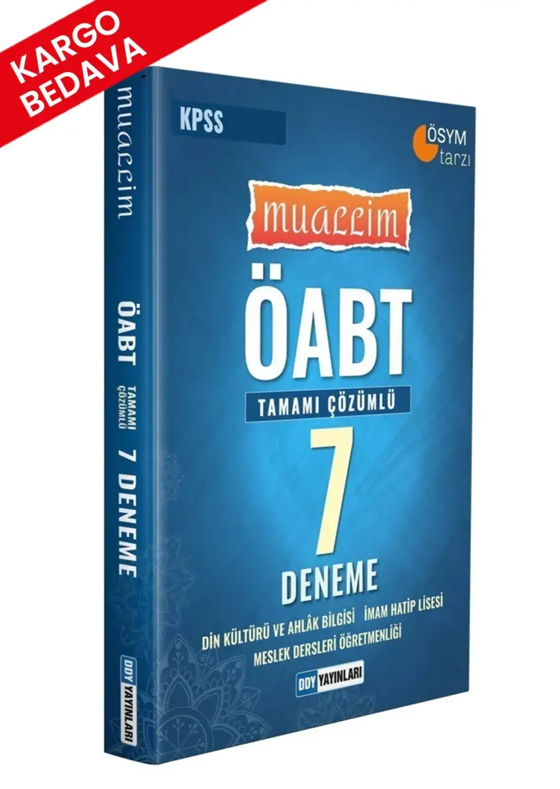 Ddy Yayınları 2021 Öabt (Dkab-Ihl) Muallim Tamamı Çözümlü 7'li Deneme