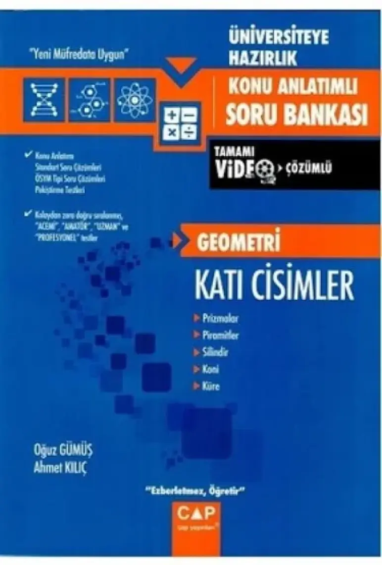 Çap Yayınları Üniv Haz Geometri Katı Cisimler Konu Anlatımlı Soru Bankası 2019