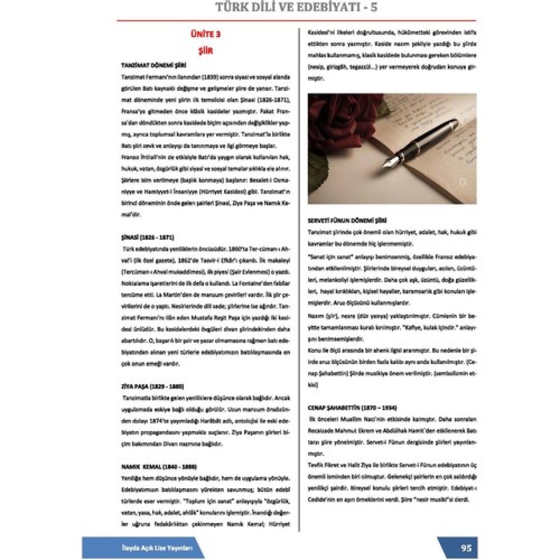 Açık Öğretim Lisesi 5. ve 6. Dönem Tüm Dersler Yardımcı Ders Kitabı