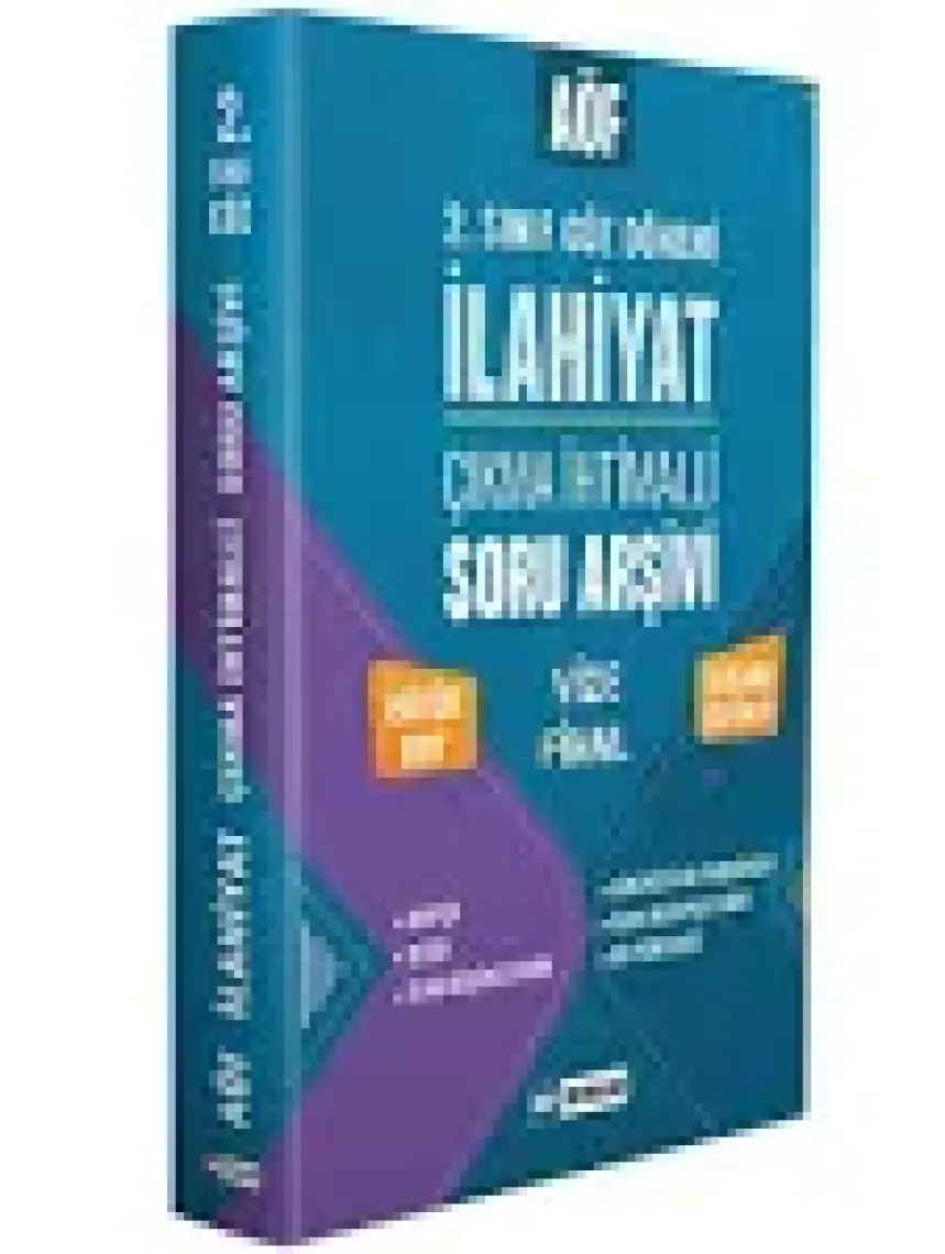 Ddy Yayınları  AÖF Ilahiyat 2. Sınıf Güz Dönemi Çıkmış Soru Arşivi Tamamı Çözümlü