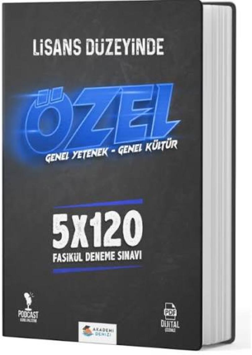 Akademi Denizi Yayınları Akademi Denizi KPSS Genel Yetenek Genel Kültür Kozmik Oda Lisans 5 x 120 Deneme