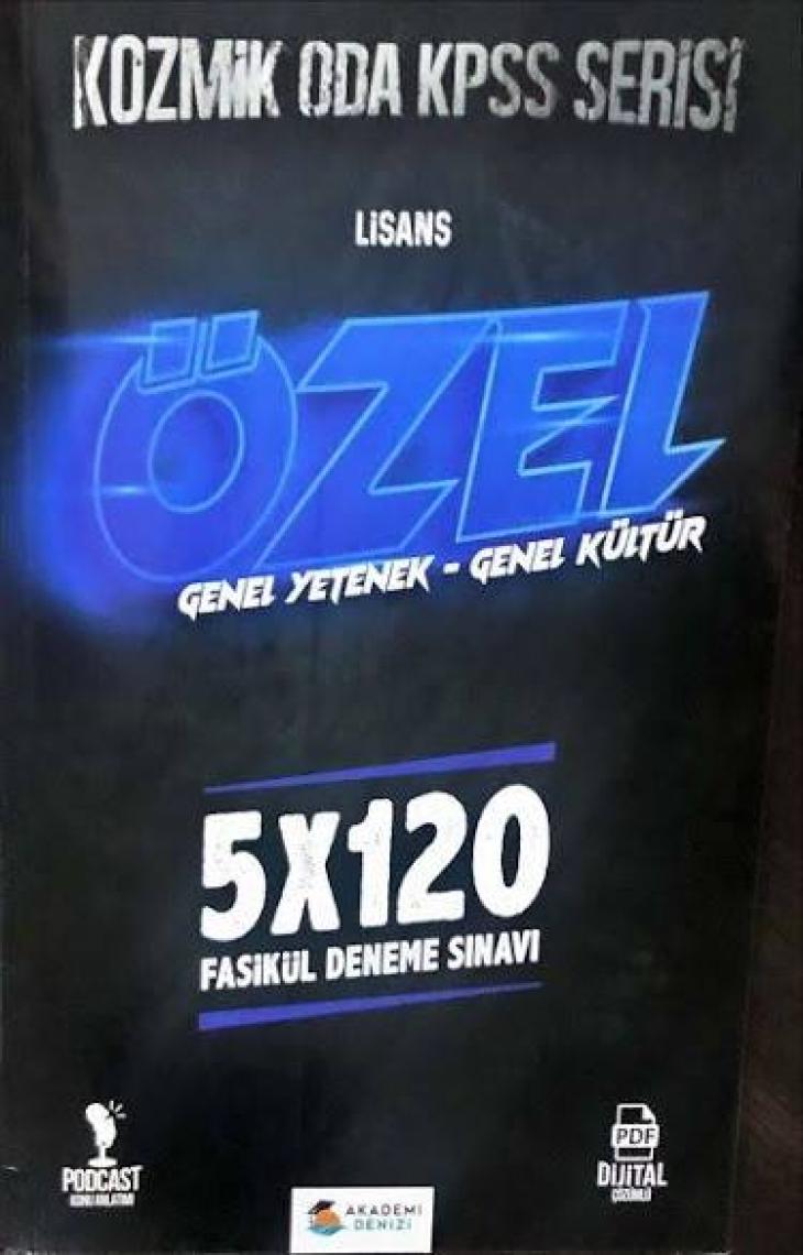 Akademi Denizi Yayınları Akademi Denizi KPSS Genel Yetenek Genel Kültür Kozmik Oda Lisans 5 x 120 Deneme
