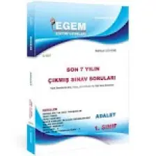 Egem Eğitim Yayınları 1. Sınıf Adalet Çıkmış Sınav Soruları (2012 - 2018) - Bahar Dönemi (2. Yarıyıl)