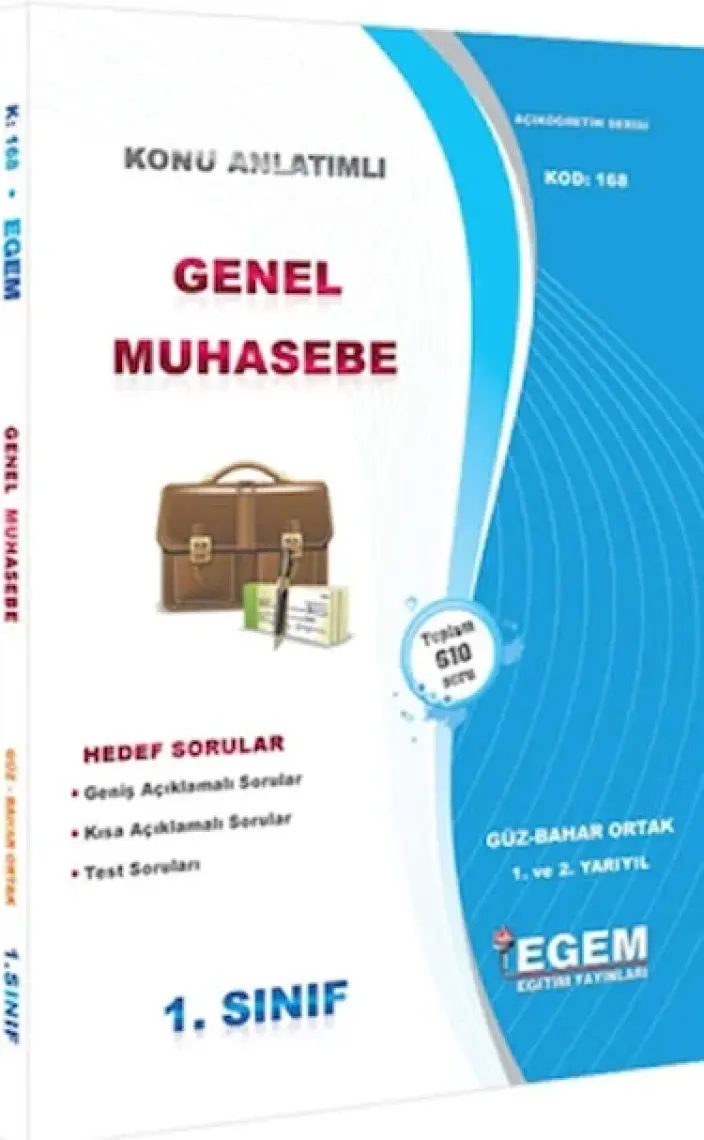 Egem Eğitim Yayınları Genel Muhasebe Konu Anlatımlı Soru Bankası-Güz Dönemi(1. Yarıyıl)