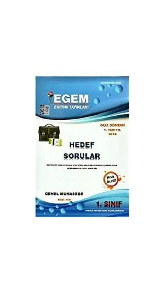 Egem Eğitim Yayınları Genel Muhasebe Konu Anlatımlı Soru Bankası-Güz Dönemi(1. Yarıyıl)
