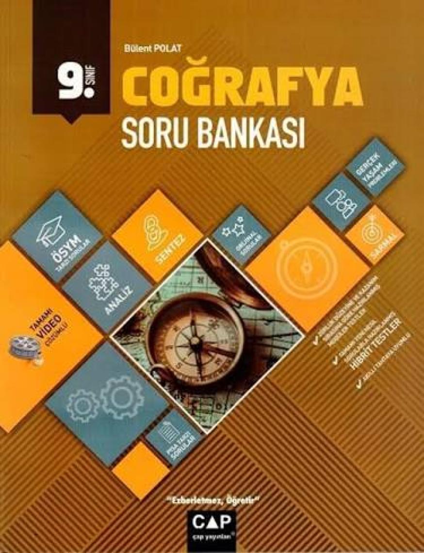Çap Yayınları 9. Sınıf Anadolu Lisesi Coğrafya Soru Bankası