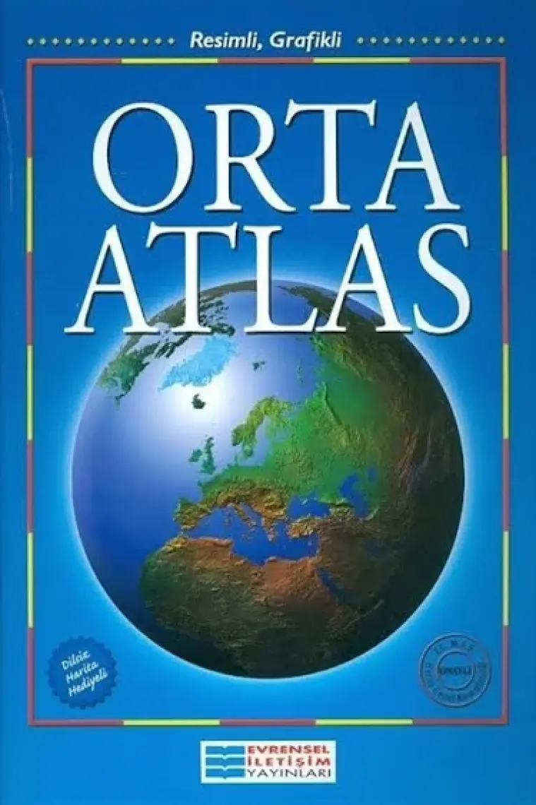 Evrensel İletişim Yayınları İlköğretim Resimli Grafikli Orta Atlas