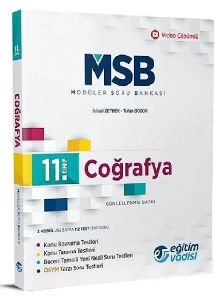 Eğitim Vadisi Yayınları 11.Sınıf Coğrafya Modüler Soru Bankası