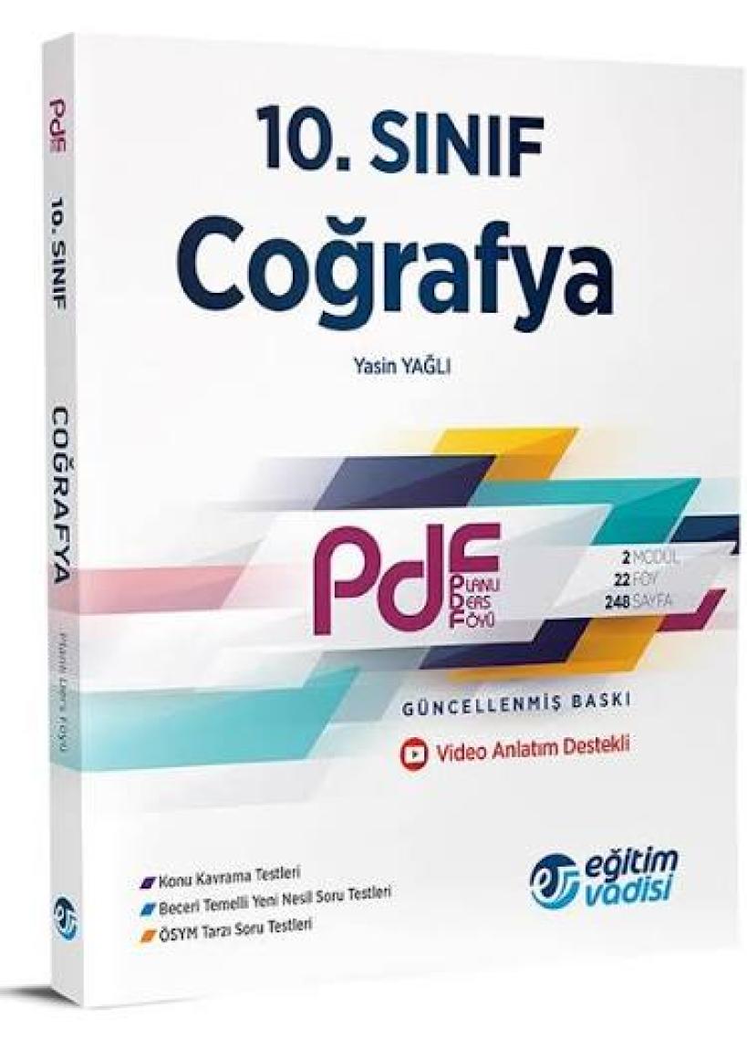 Eğitim Vadisi Yayınları 10. Sınıf Coğrafya Planlı Ders Föyü