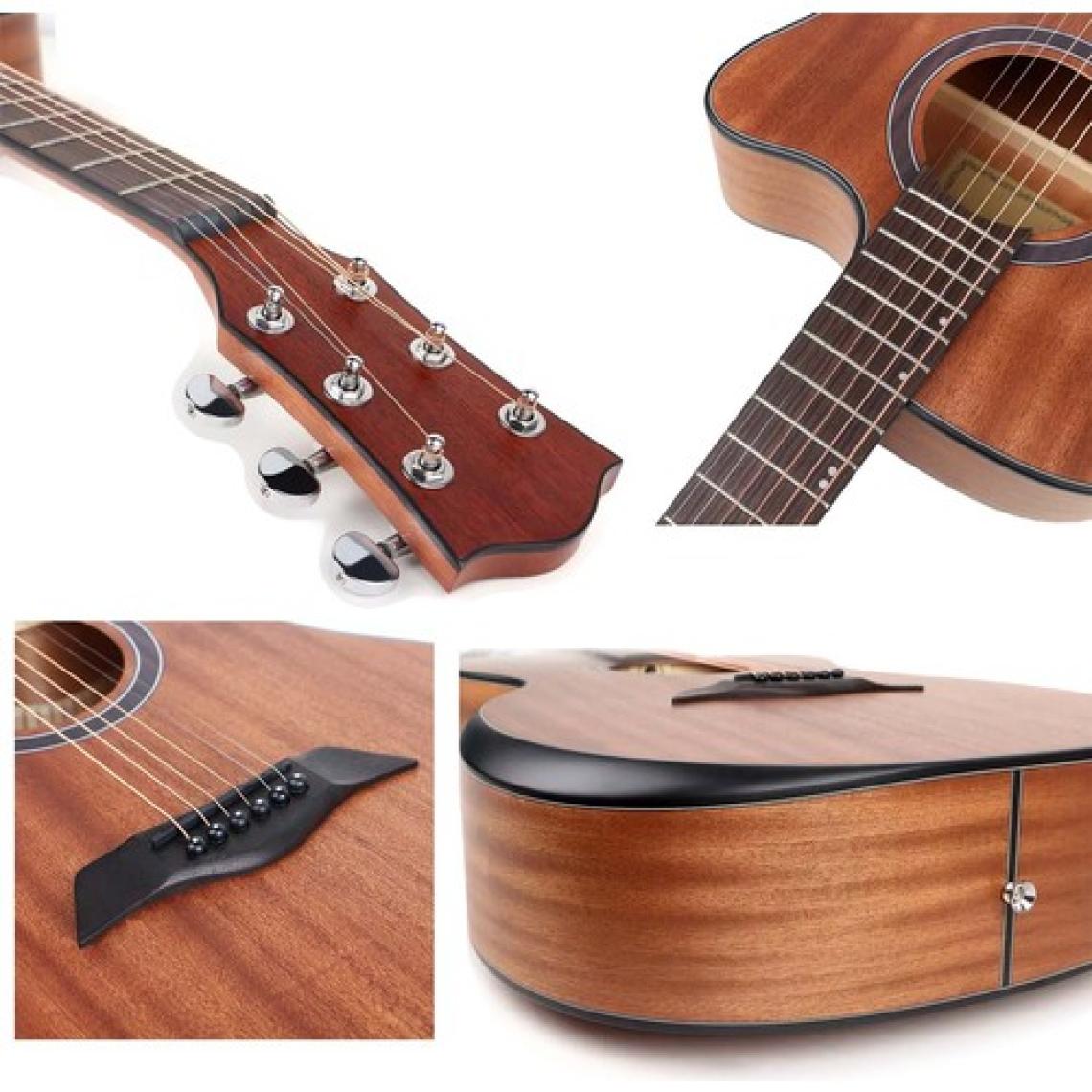 Maxword M450-EQ Profesyonel Masif Ağaç Elektro Akustik Gitar Seti 4/4 Yetişkin Seri üst Segment