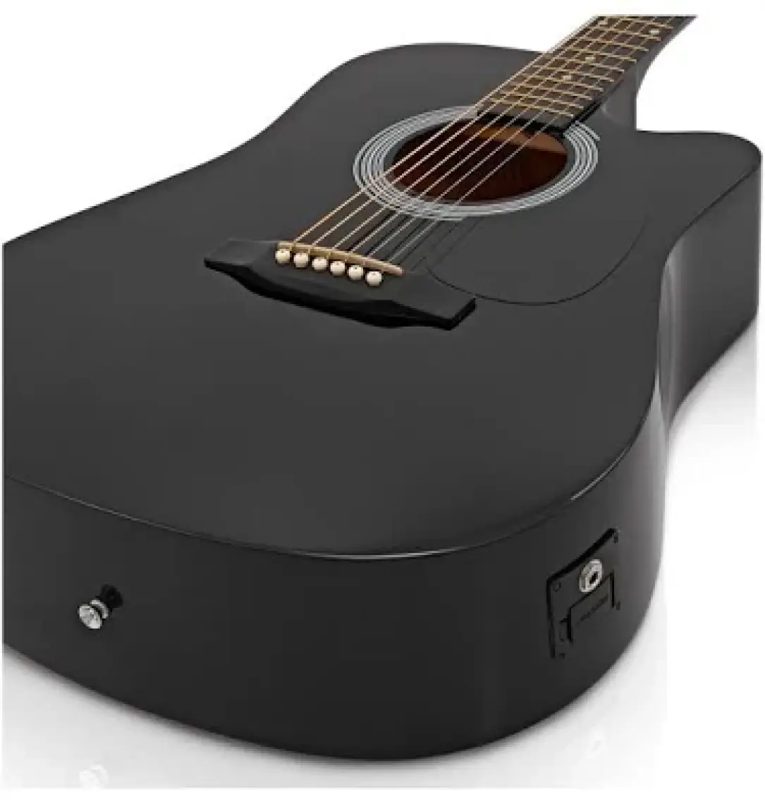 Squier SA-105CE Dreadnought Cutaway Black Elektro Akustik Gitar