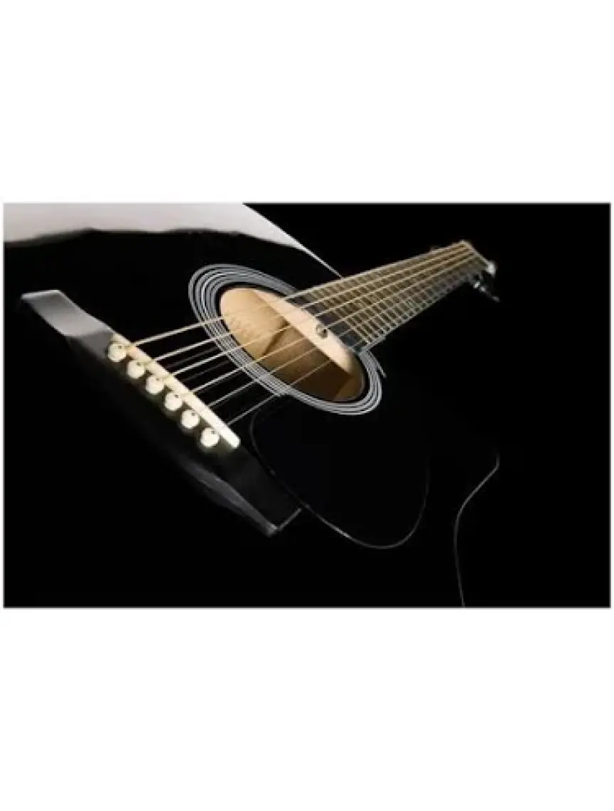 Squier SA-105CE Dreadnought Cutaway Black Elektro Akustik Gitar