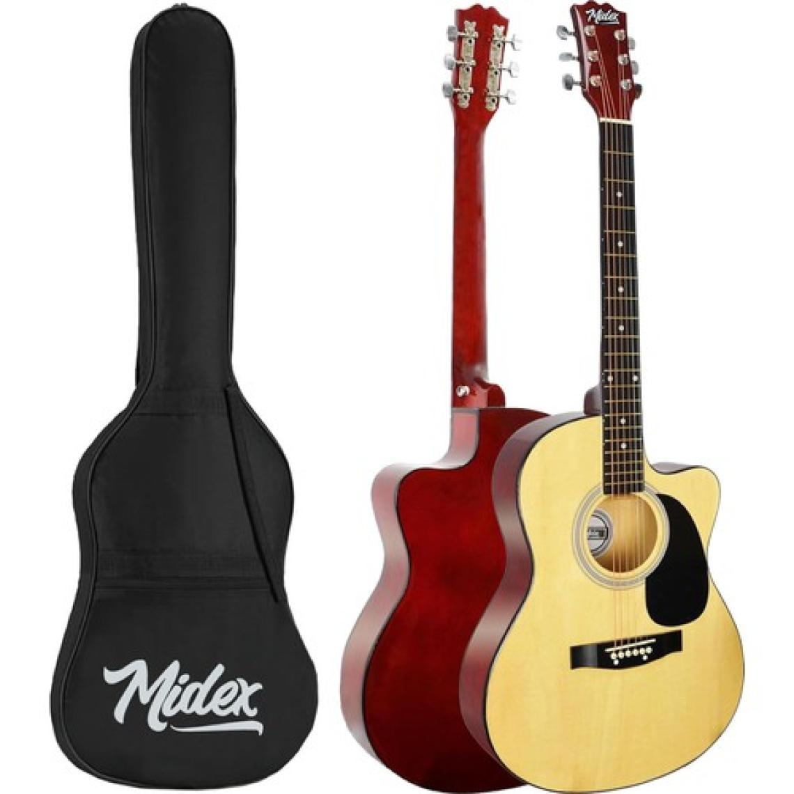 Midex RG-540NT Kesik Kasa 40 İnç Akustik Gitar Seti 4/4 Yetişkin