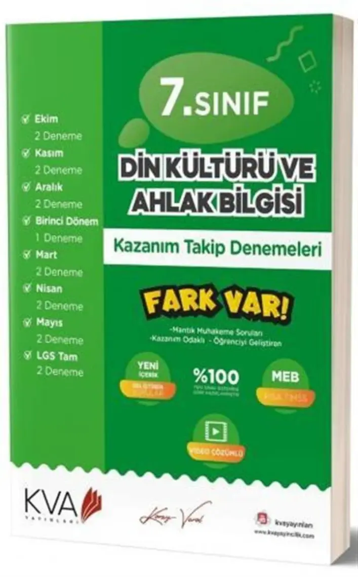 Koray Varol Akademi  7.Sınıf Din Kültürü Kazanım Takip Denemeleri