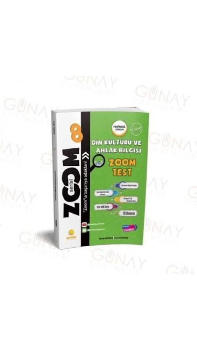 Günay Yayınları Gün&Ay Yayınları 8. Sınıf Zoom Serisi Din Kültürü ve Ahlak Bilgisi Soru Bankası