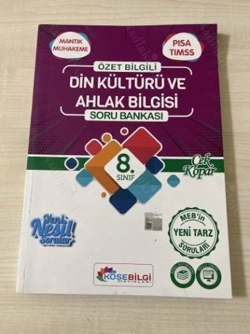 Köşebilgi Yayınları  8.Sınıf Din Kültürü ve Ahlak Bilgisi Soru Bankası