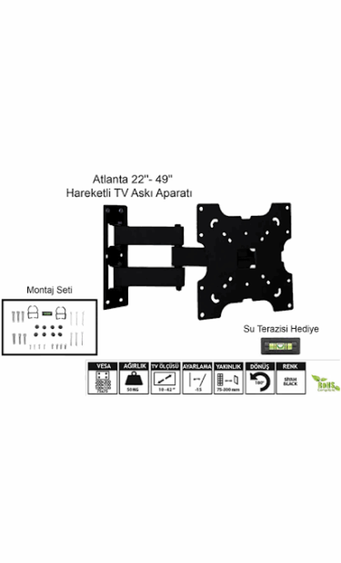 Atlanta 32'' - 43'' Hareketli TV Askı Aparatı