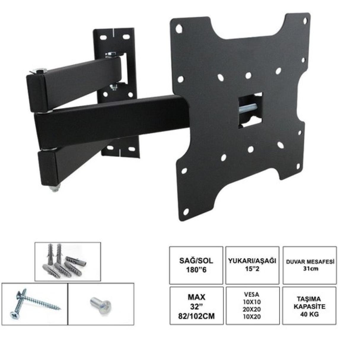 Ufix UFİX-32KH LCD Askı Aparatı Hareketli 3 Kol 32 Inç 82CM