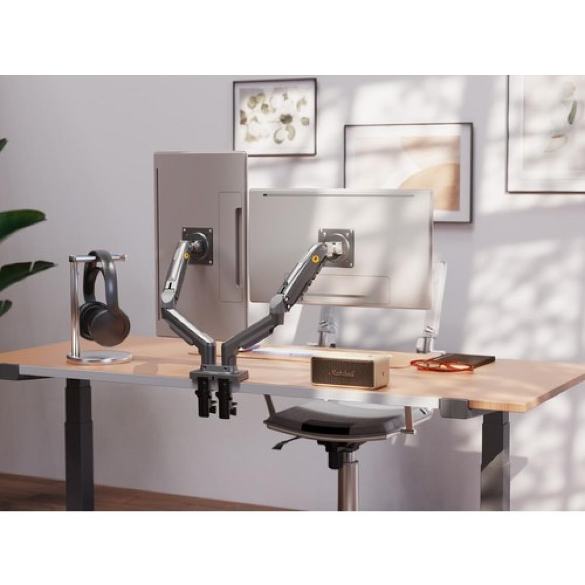 Ergoflex Nb F160 17-27" Çift Kol 2-9 kg Amortisörlü Monitör Standı Yeni Versiyon