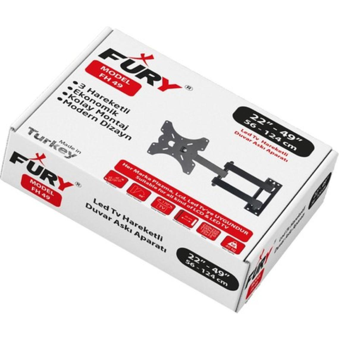 Fury Hareketli LCD LED Televizyon Duvar Asma Aparatı 22- 32"ınch ( 56 - 82 Ekran Arası) Tv Askı Aparatı