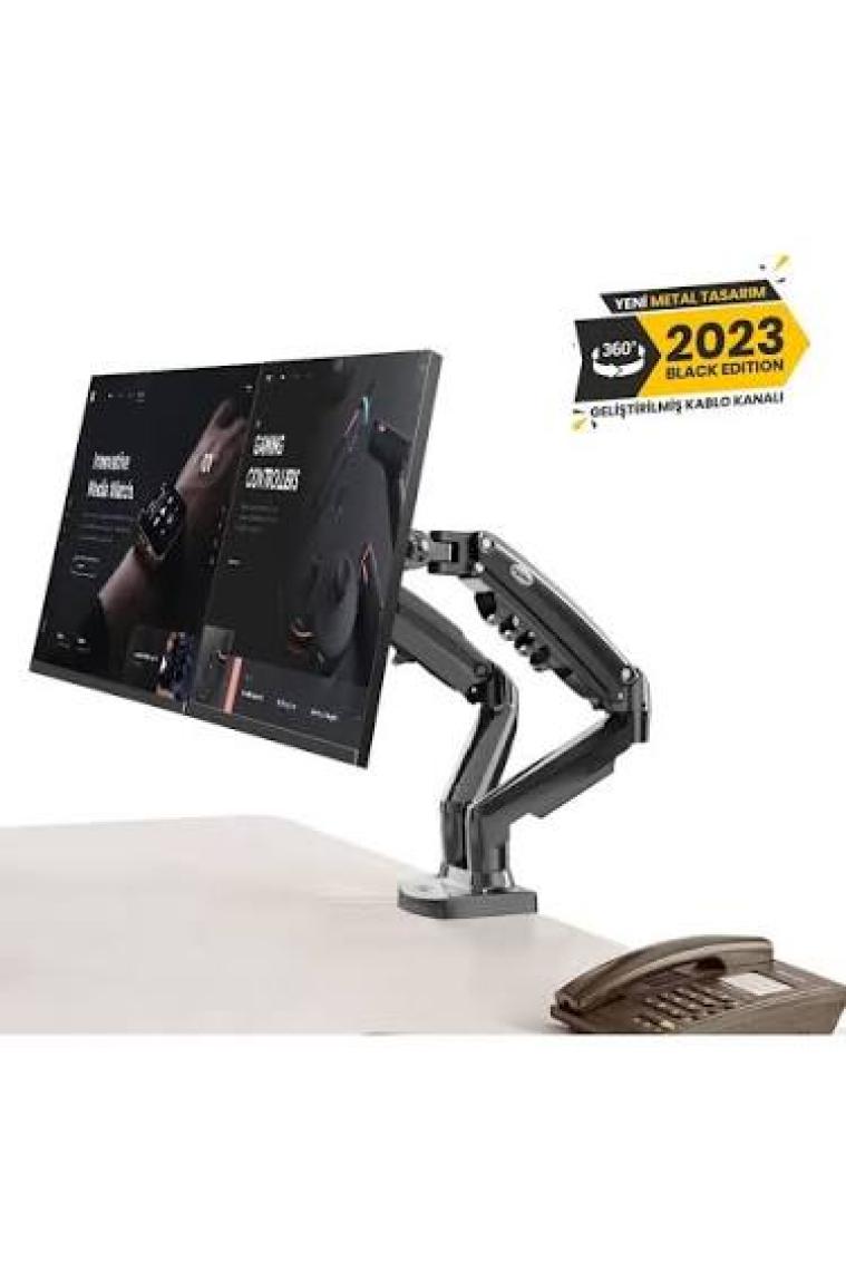 Ergoflex Nb F160 17-27" Çift Kol 2-9 kg Amortisörlü Monitör Standı Yeni Versiyon
