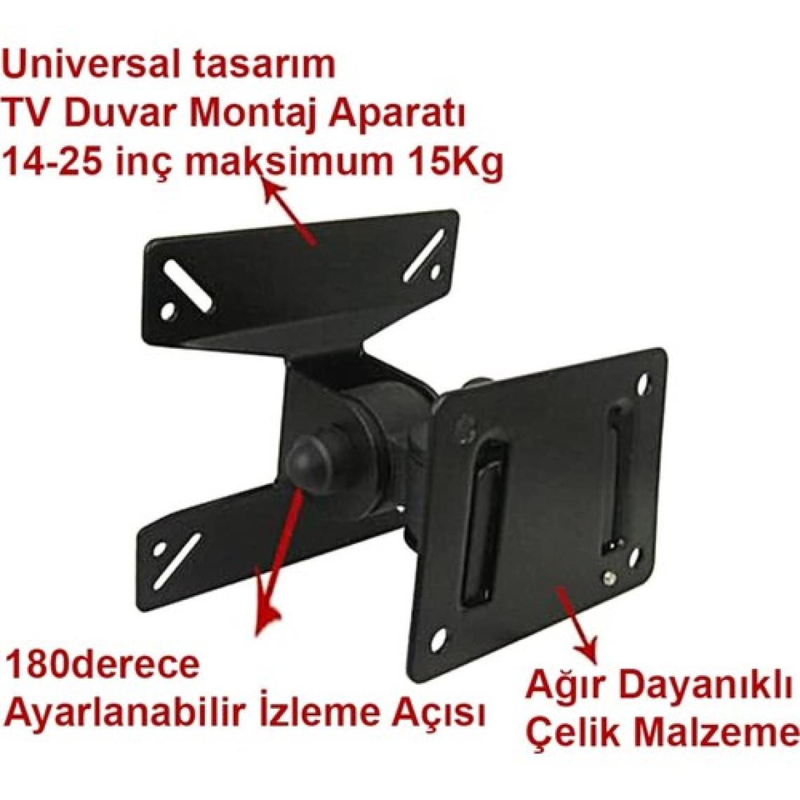 Triline Ledtv LCD Monitör Duvar Askı Aparat Hareketli 14-24" 15KG