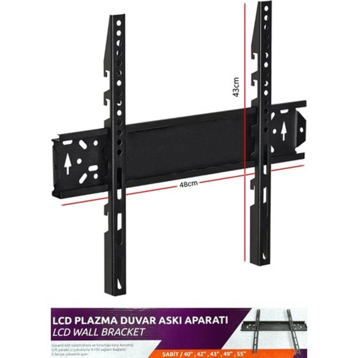 Doğa Bilişim Tüm Markalar Ile Uyumlu Televizyon Duvar Asma Aparatı 32" 37” 40” 43" 49" 50” 55” inç Arası