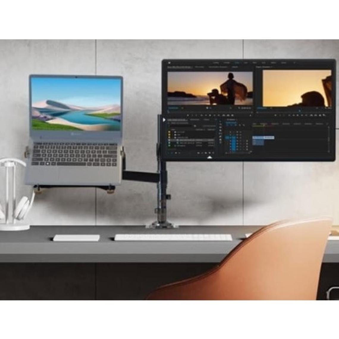 Ergoflex NB H180-FP Çift Kol Amortisörlü 22"-32" Monitör Tutucu ve 10"-17" Laptop Standı