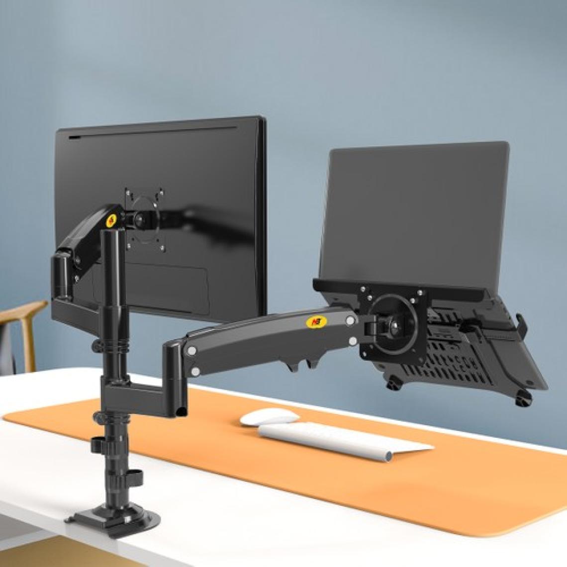 Ergoflex NB H180-FP Çift Kol Amortisörlü 22"-32" Monitör Tutucu ve 10"-17" Laptop Standı