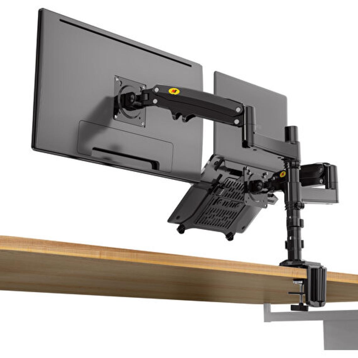 Ergoflex NB H180-FP Çift Kol Amortisörlü 22"-32" Monitör Tutucu ve 10"-17" Laptop Standı