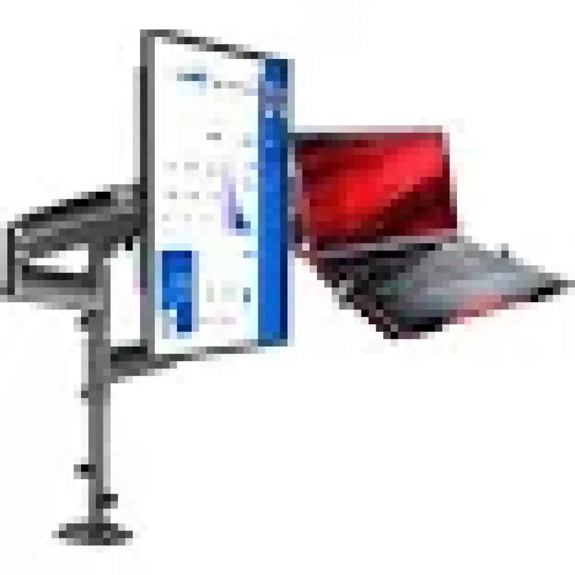 Ergoflex NB H180-FP Çift Kol Amortisörlü Monitör Tutucu ve 10"-17" Laptop Standı