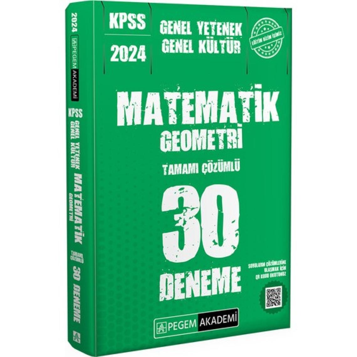 Pegem Akademi Yayıncılık 2024 KGenel Kültür Genel Yetenek Matematik - Geometri 30 Deneme