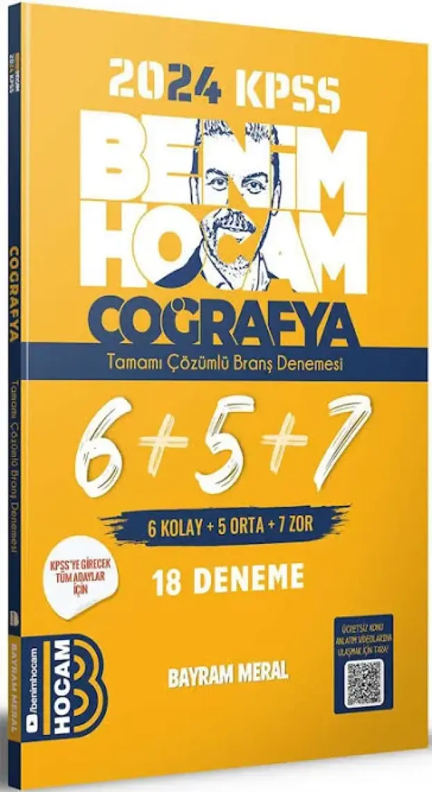 Benim Hocam Yayınları 2024 KPSS Coğrafya Tamamı Çözümlü Deneme