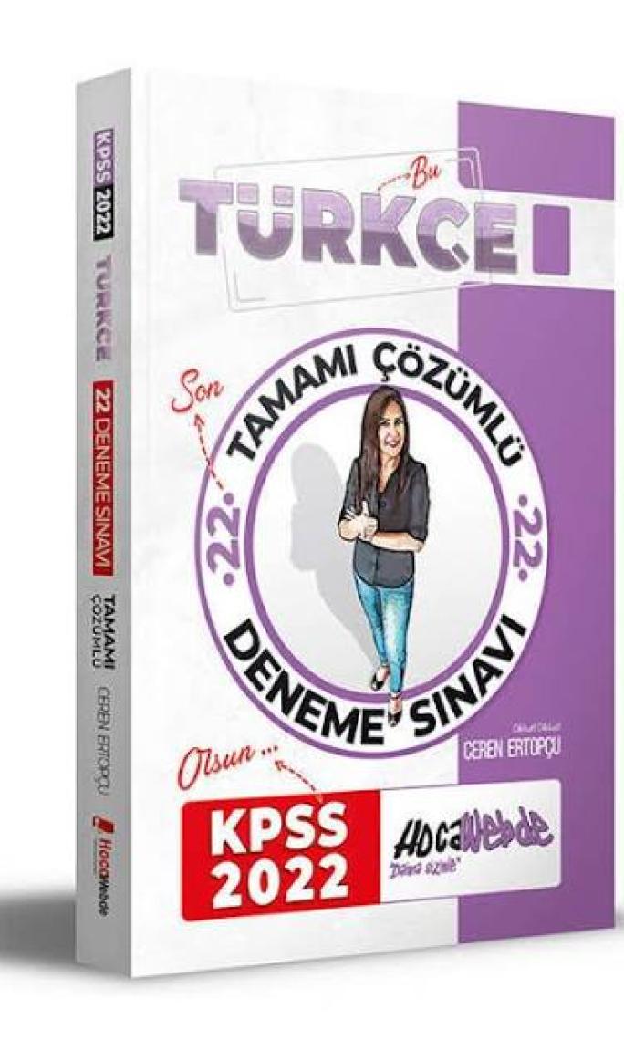 Hocawebde Yayınları 2022 KPSS Türkçe Tamamı Çözümlü 22 Deneme