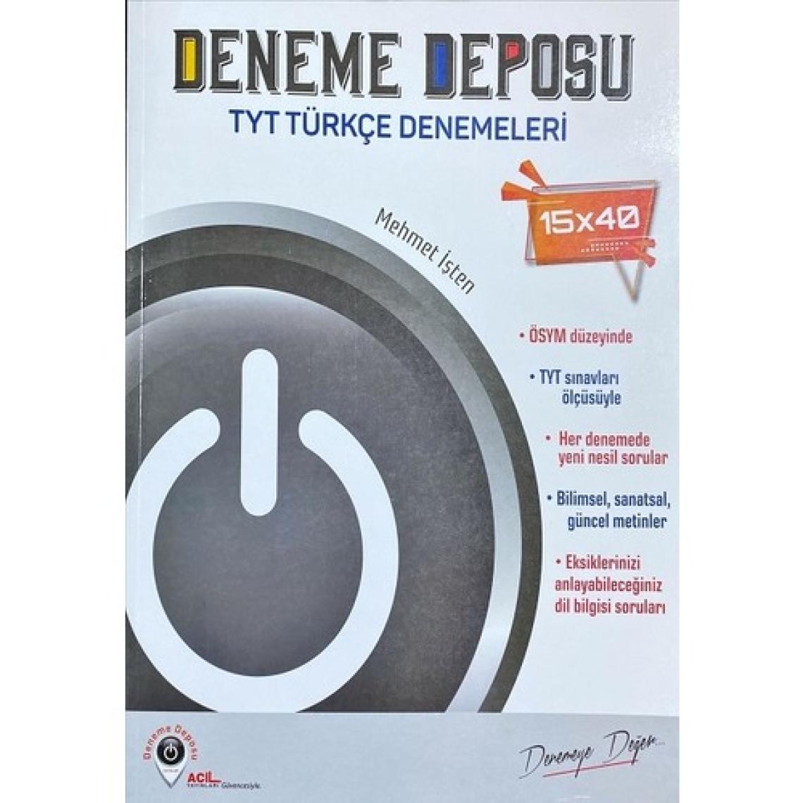 Acil Yayınları Deneme Deposu TYT Türkçe 15X40 Denemeleri