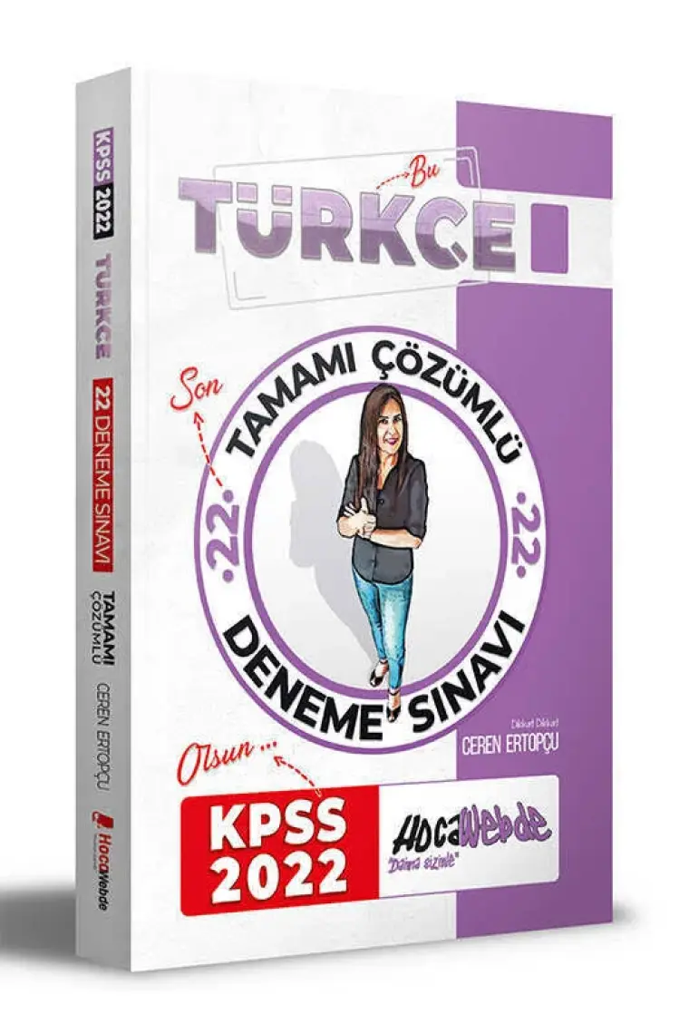 Hocawebde Yayınları 2022 KPSS Türkçe Tamamı Çözümlü 22 Deneme