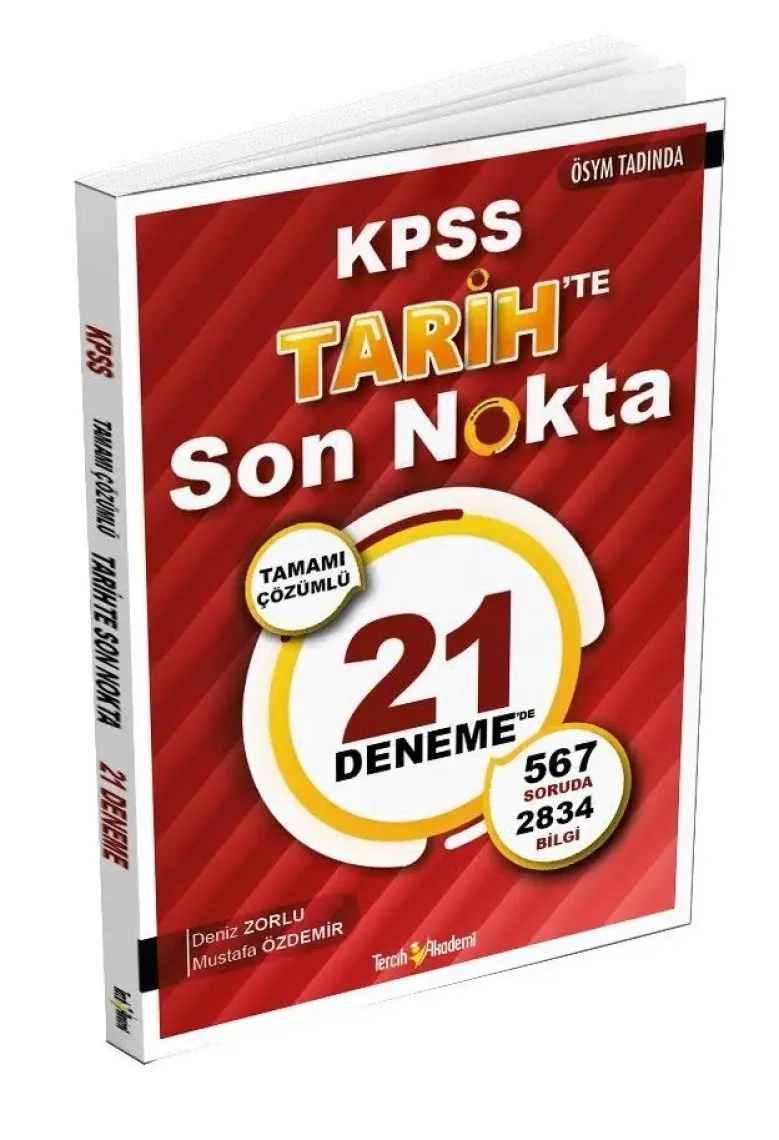 Tercih Akademi KPSS 2021 Tarih'te Son Nokta Tamamı Çözümlü 21 Deneme