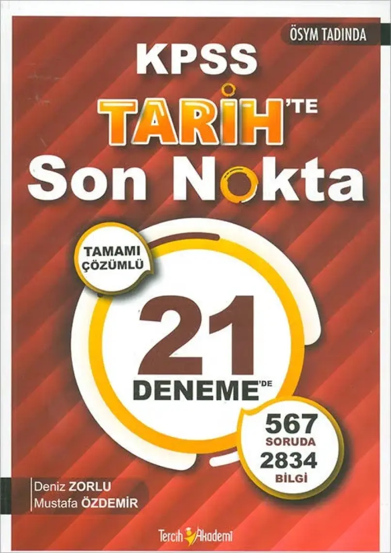Tercih Akademi KPSS 2021 Tarih'te Son Nokta Tamamı Çözümlü 21 Deneme