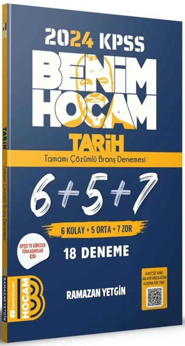 Benim Hocam Yayınları 2024 KPSS Tarih Tamamı Çözümlü Deneme
