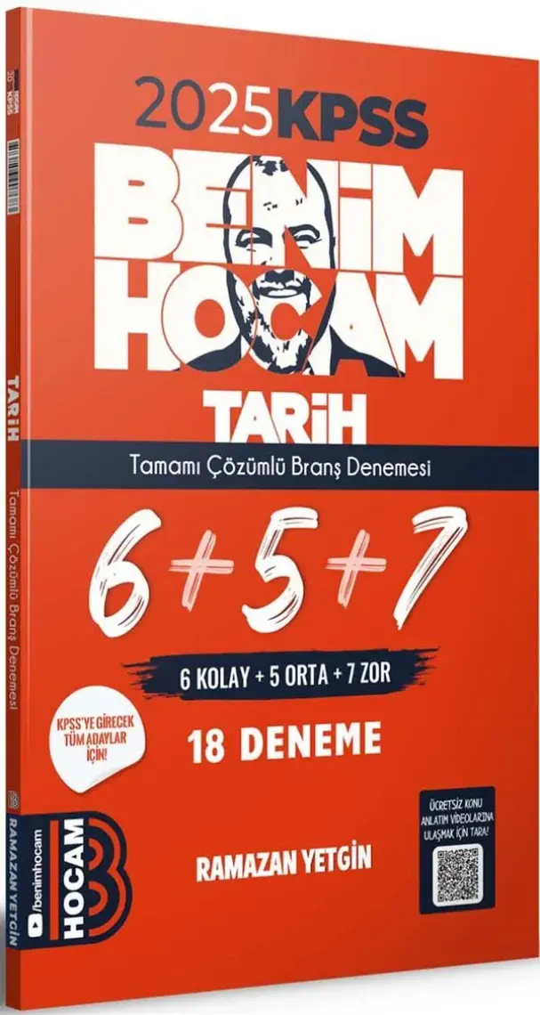 Benim Hocam Yayınları 2024 KPSS Tarih Tamamı Çözümlü Deneme