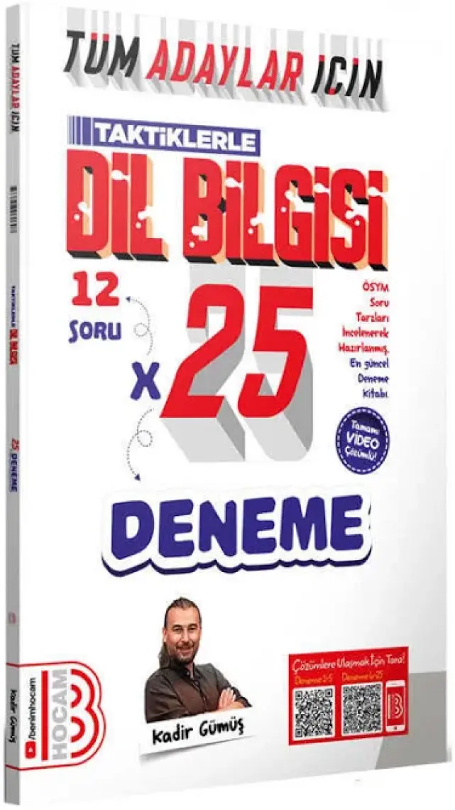 Benim Hocam Yayınları 2022 Tüm Adaylar Için Dil Bilgisi Tamamı Çözümlü 25 Deneme