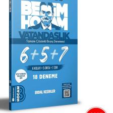 Benim Hocam 2025 KPSS Vatandaşlık Tamamı Çözümlü 6+5+7  18 Deneme