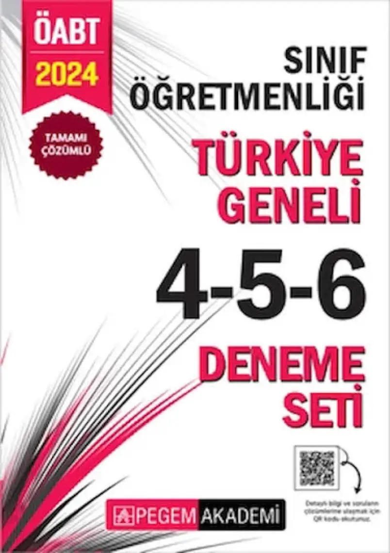 Pegem Akademi Yayıncılık 2024 KPSS ÖABT Sınıf Öğretmenliği Tamamı Çözümlü Türkiye Geneli 4