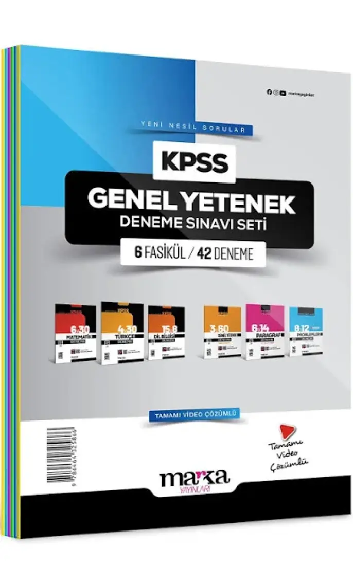Marka Yayınları 2025 KPSS Genel Yetenek Deneme Sınavı Seti 6 Fasikül 42 Deneme
