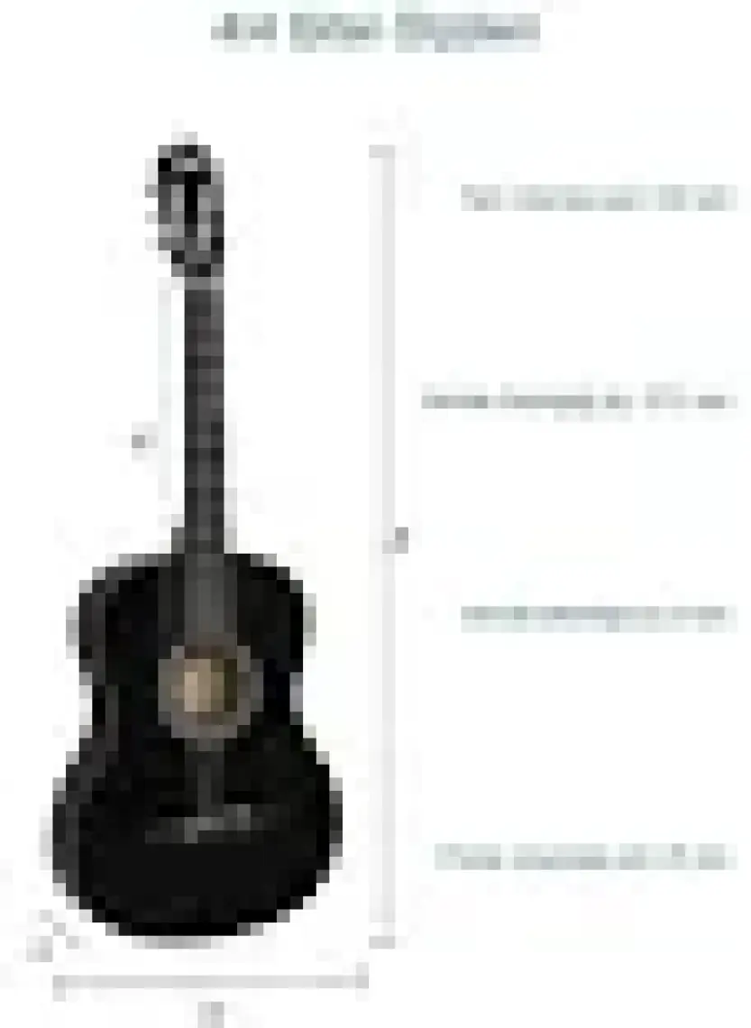 Midex CG-270BK Siyah Klasik Gitar 4/4 Yetişkin Boy Sap Ayarlı Full Set