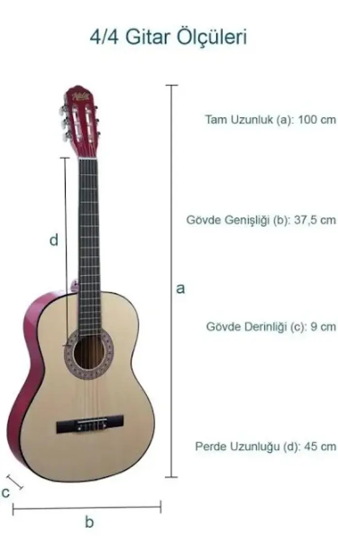 Midex CG390NT-XBAG Klasik Gitar 4/4 Sap Ayarlı Kesik Kasa + Çanta - Tuner -  Askı - Capo - Metod - Pena