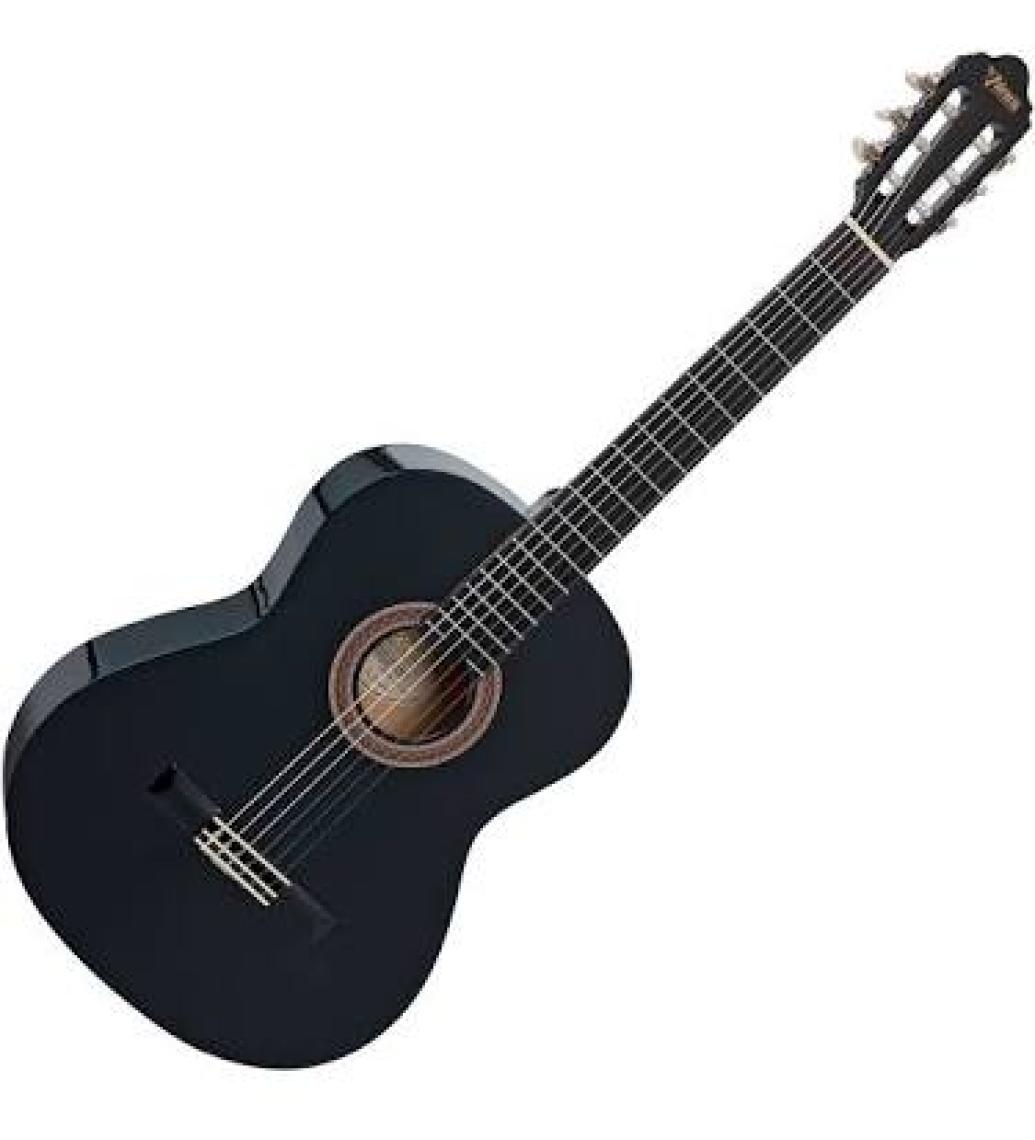 Valencia VC104TBK Siyah Klasik Gitar 4/4 (Sap Çelik+Kılıf)