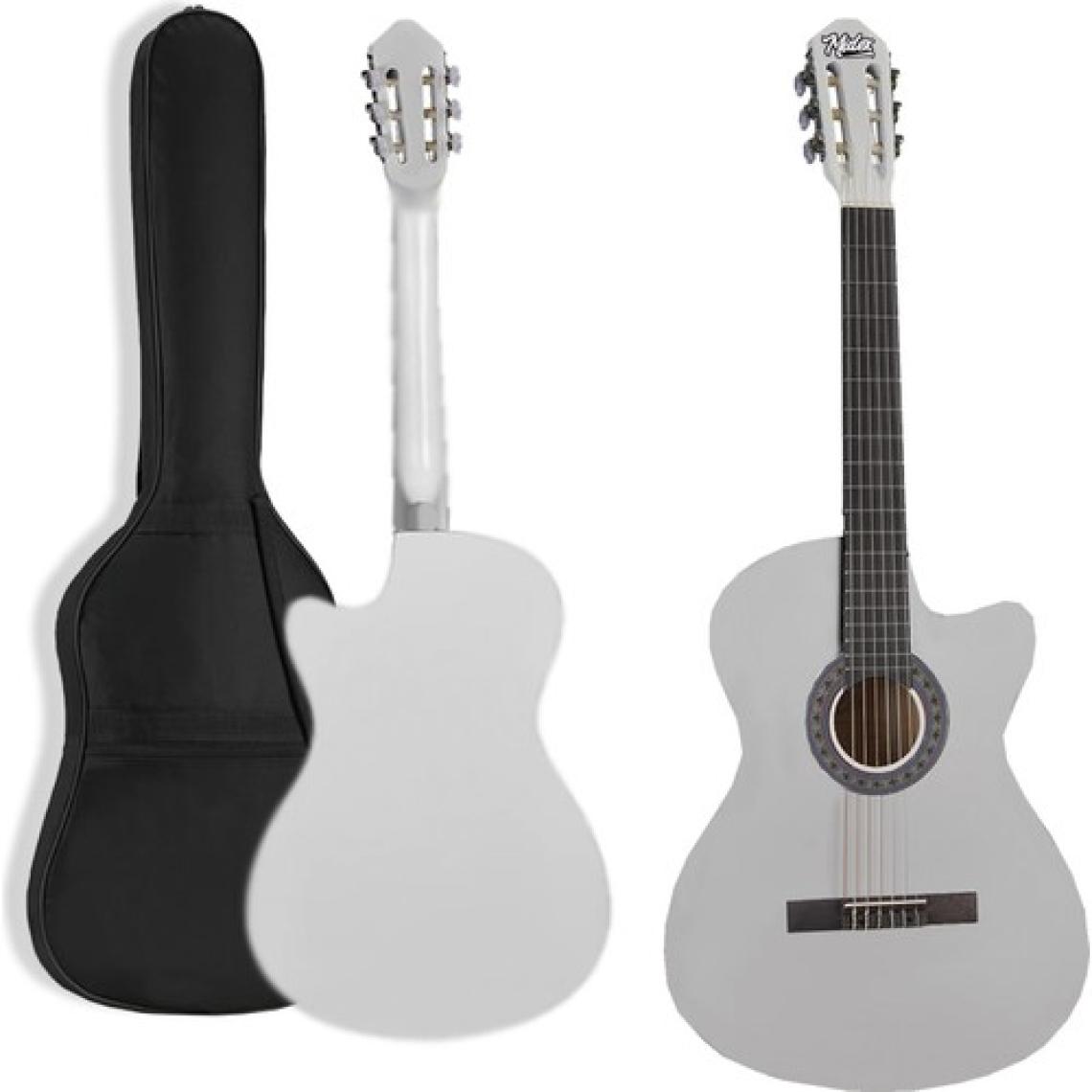 Midex CG-395WH Beyaz Renk Kesik Klasik Gitar 4/4 Yetişkin Boy Sap Ayarlı Full Set