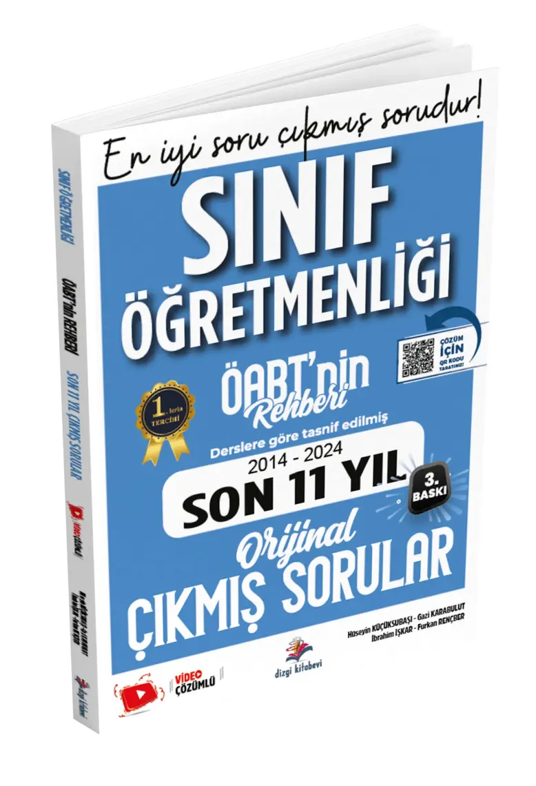 Dizgi Kitap ÖABT Sınıf Öğretmenliği KPSS Son 9 Yıl Tamamı Video Çözümlü Çıkmış Sorular- 2023