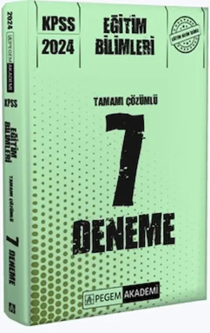 Pegem Akademi Yayıncılık 2024 KPSS Eğitim Bilimleri Tamamı Çözümlü 7 Deneme